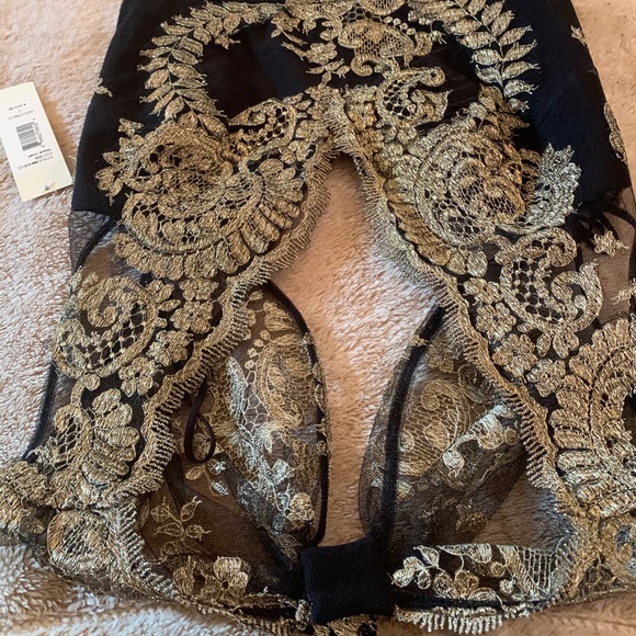 Badgley Mishka gilded lace evening gown- gorgeous! - Picture 12 of 16